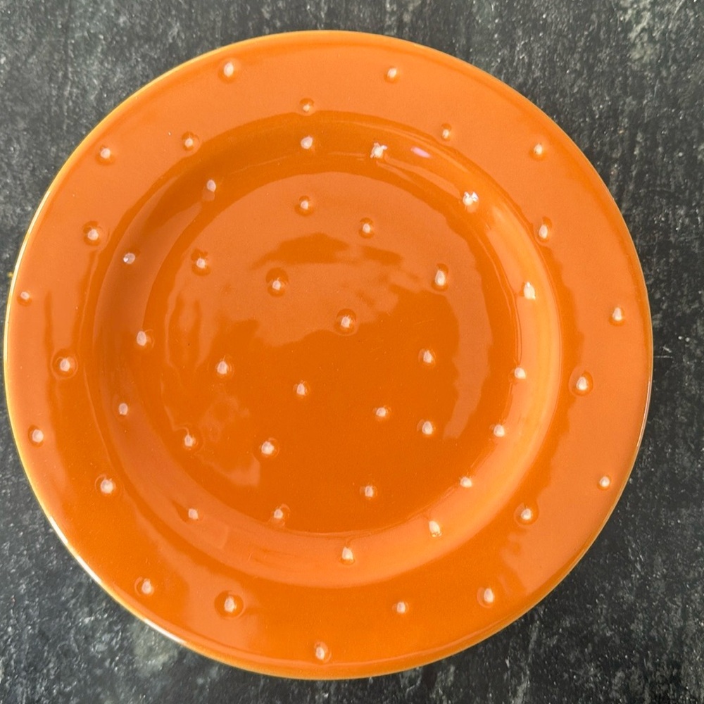 Present Tense salad plate- orange